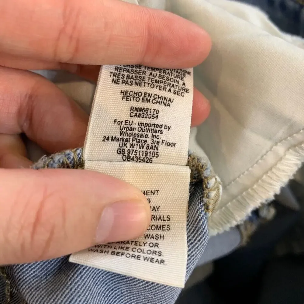 Free People Jeans Womens 29 Light Denim‎ Skinny Ankle Destroyed Busted Knee